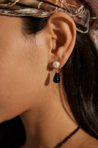 Midnight Pearl Teardrop Earrings