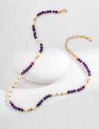 Amethyst Pearl Necklace