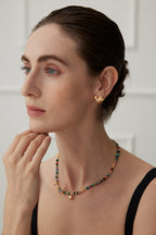 Multicolor Gemstone Charm Necklace