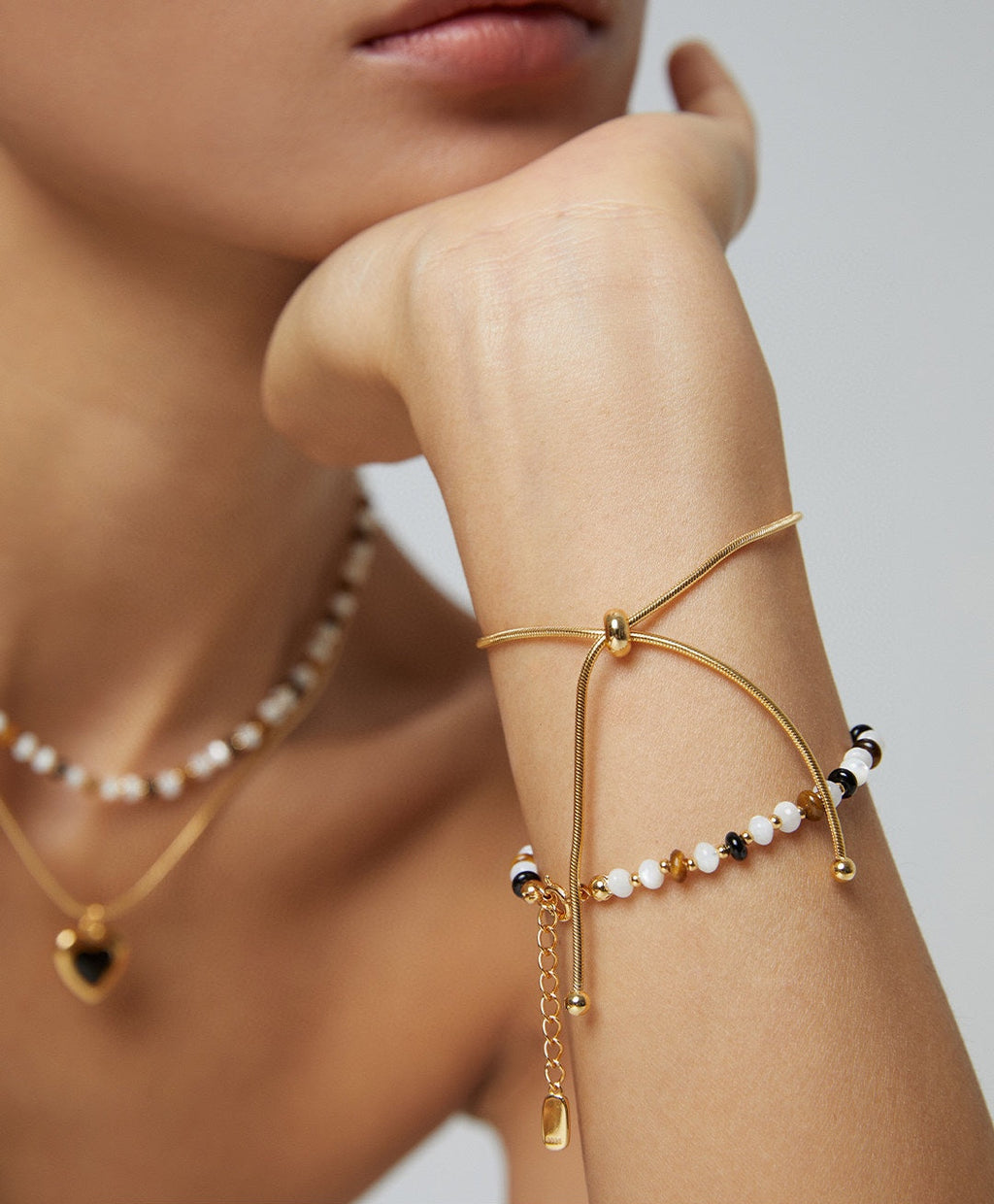 Neutral Tone Charm Bracelet