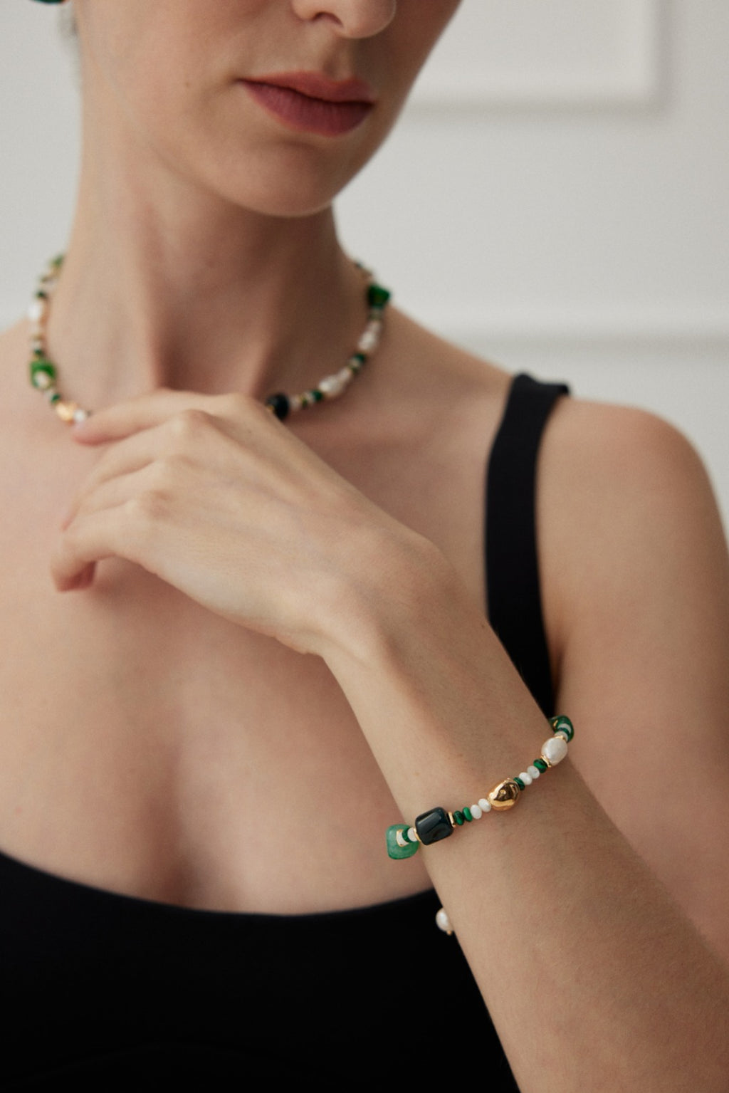 Malachite & Pearl Bracelet