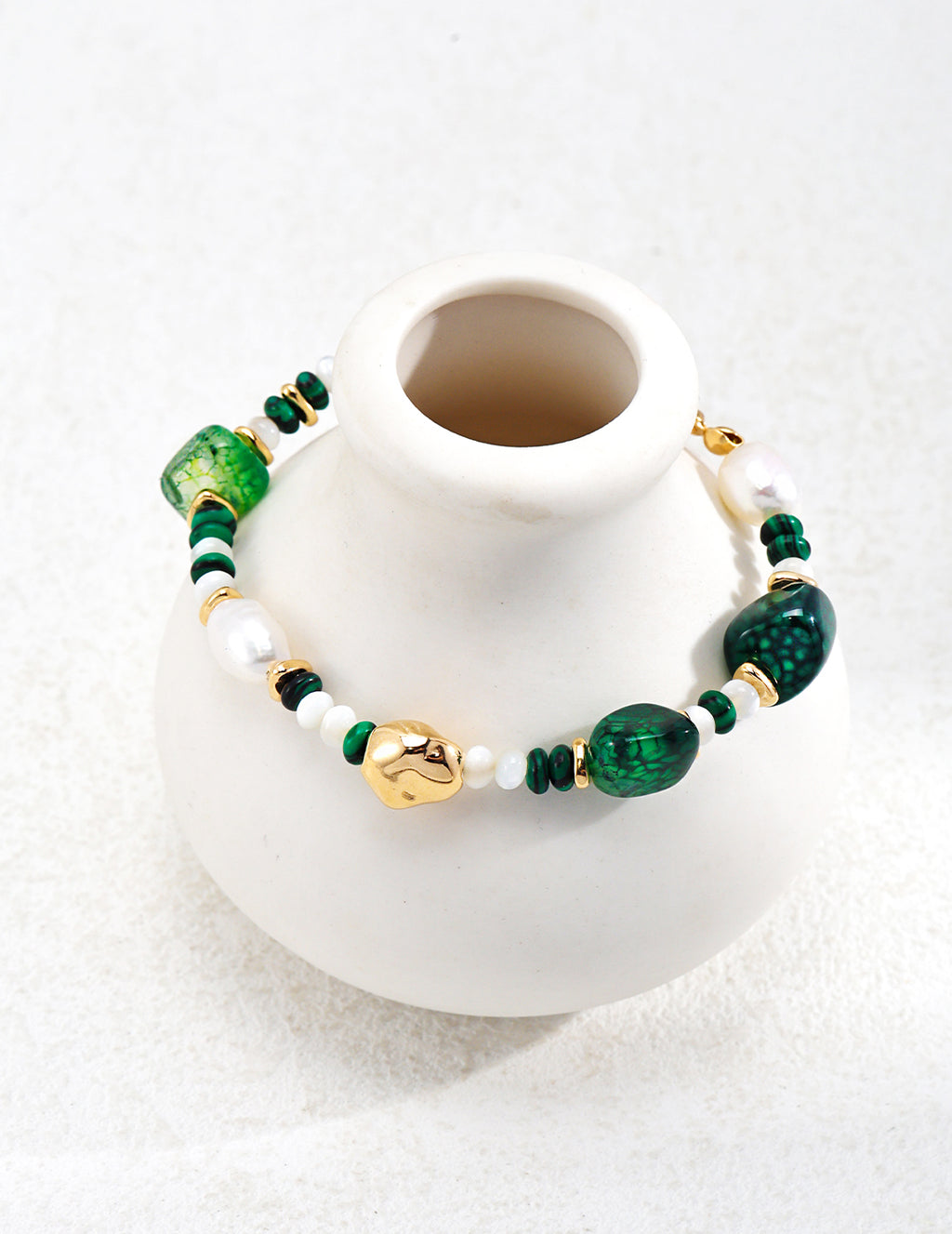 Malachite & Pearl Bracelet