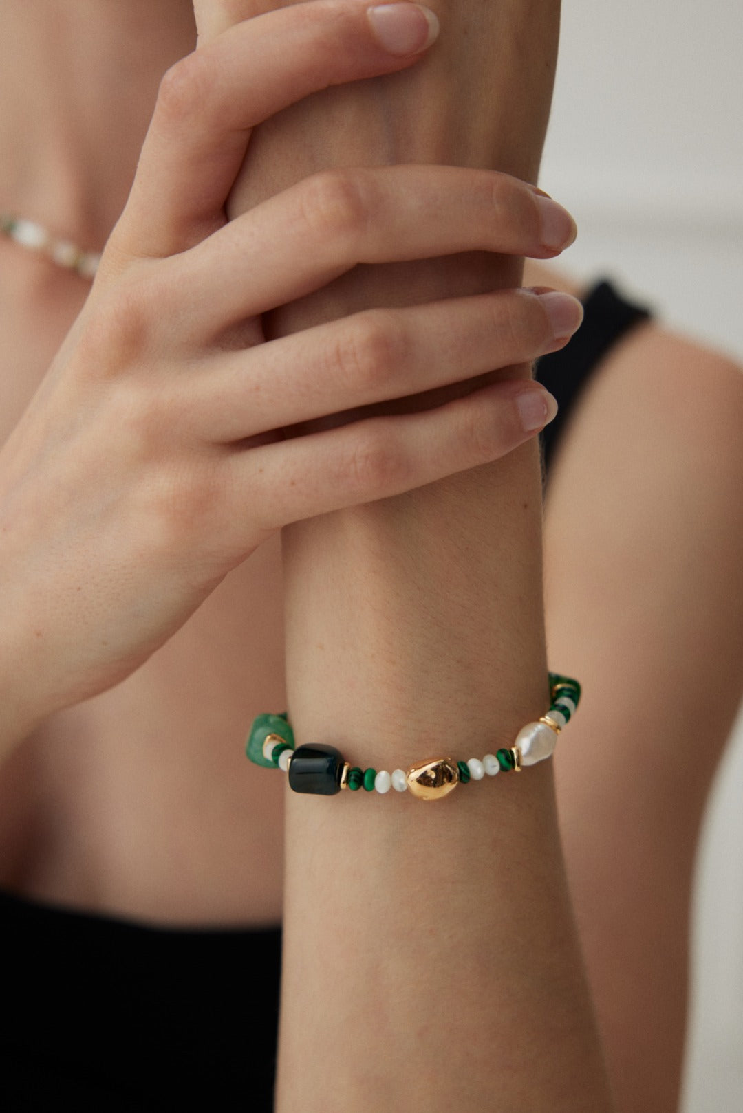 Malachite & Pearl Bracelet