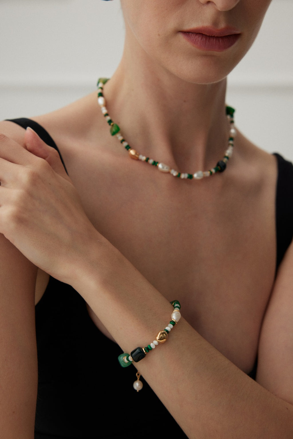Malachite & Pearl Bracelet
