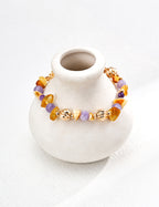 Amber & Amethyst Bracelet