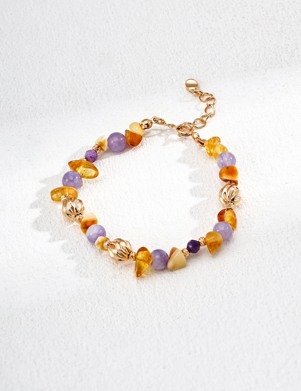 Amber & Amethyst Bracelet