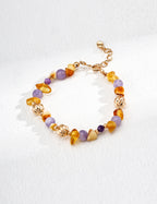 Amber & Amethyst Bracelet